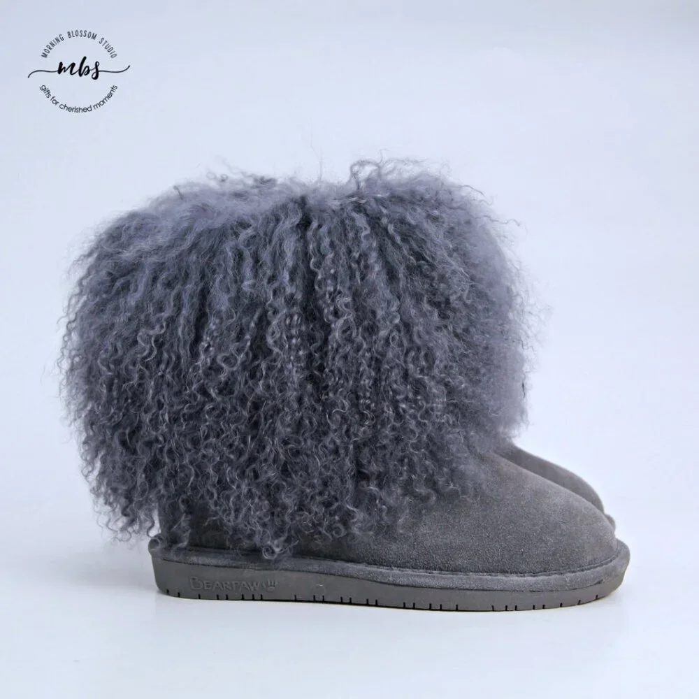 NWT Bearpaw Boo Boots‎ Charcoal Girl 5